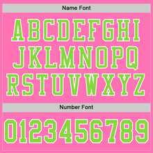 Load image into Gallery viewer, Custom Pink Neon Green-White Mesh Authentic Football Jersey