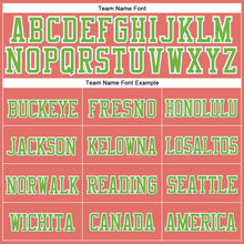 Load image into Gallery viewer, Custom Pink Neon Green-White Stitched Cuffed Knit Hat