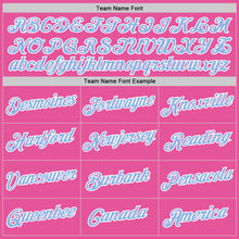 Load image into Gallery viewer, Custom Pink Light Blue-White Performance T-Shirt