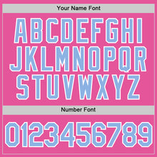 Load image into Gallery viewer, Custom Pink Light Blue-White Performance T-Shirt