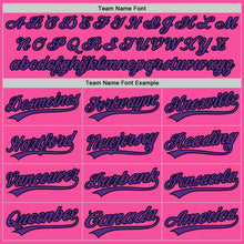 Load image into Gallery viewer, Custom Pink Purple-Black Authentic Baseball Jersey