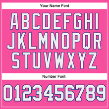 Load image into Gallery viewer, Custom Pink White-Royal Authentic Throwback Basketball Jersey