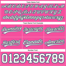 Load image into Gallery viewer, Custom Pink White Black-Light Blue Authentic Throwback Basketball Shorts