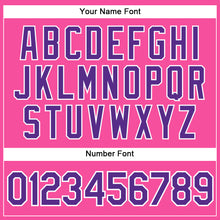 Load image into Gallery viewer, Custom Pink White Pinstripe Purple Authentic Baseball Jersey