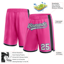 Load image into Gallery viewer, Custom Pink White Black-Light Blue Authentic Basketball Shorts