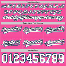 Load image into Gallery viewer, Custom Pink White Black-Light Blue Authentic Basketball Shorts