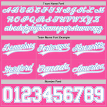 Load image into Gallery viewer, Custom Pink White-Light Blue Authentic Basketball Shorts