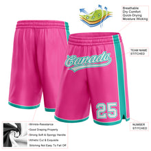Load image into Gallery viewer, Custom Pink White-Aqua Authentic Basketball Shorts