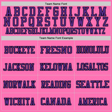 Load image into Gallery viewer, Custom Pink Purple-Black Mesh Authentic Football Jersey