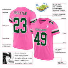 Load image into Gallery viewer, Custom Pink Green-White Mesh Authentic Football Jersey