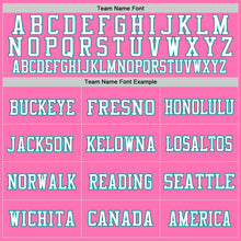 Load image into Gallery viewer, Custom Pink Teal-White Mesh Authentic Football Jersey