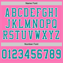 Load image into Gallery viewer, Custom Pink Teal-White Mesh Authentic Football Jersey