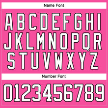 Load image into Gallery viewer, Custom Pink White-Black Hockey Lace Neck Jersey