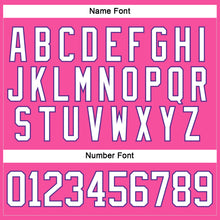 Load image into Gallery viewer, Custom Pink White-Purple Hockey Lace Neck Jersey