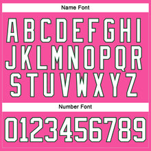 Load image into Gallery viewer, Custom Pink White-Green Hockey Lace Neck Jersey