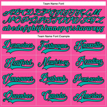 Load image into Gallery viewer, Custom Pink Aqua-Black Hockey Lace Neck Jersey