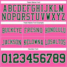 Load image into Gallery viewer, Custom Stitched Pink Green-White Football Pullover Sweatshirt Hoodie