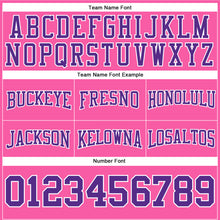 Load image into Gallery viewer, Custom Stitched Pink Purple-White Football Pullover Sweatshirt Hoodie