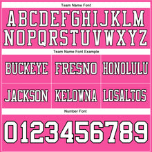 Load image into Gallery viewer, Custom Pink White-Black Authentic Football Jersey