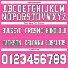Load image into Gallery viewer, Custom Pink White-Kelly Green Authentic Football Jersey