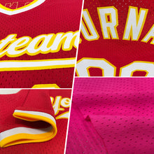 Load image into Gallery viewer, Custom Pink White-Kelly Green Authentic Throwback Baseball Jersey