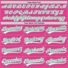 Load image into Gallery viewer, Custom Pink White-Kelly Green Authentic Throwback Baseball Jersey