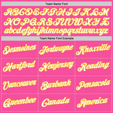 Load image into Gallery viewer, Custom Pink White-Gold Authentic Throwback Basketball Jersey