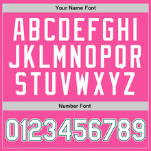 Load image into Gallery viewer, Custom Pink White-Kelly Green Authentic Throwback Basketball Jersey