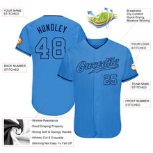 Load image into Gallery viewer, Custom Powder Blue Powder Blue-Navy Authentic Baseball Jersey