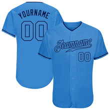 Load image into Gallery viewer, Custom Powder Blue Powder Blue-Navy Authentic Baseball Jersey