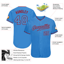 Load image into Gallery viewer, Custom Powder Blue Powder Blue-Red Authentic Baseball Jersey