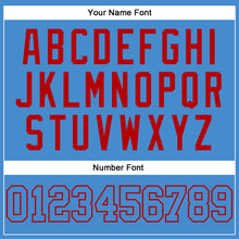 Load image into Gallery viewer, Custom Powder Blue Powder Blue-Red Authentic Baseball Jersey
