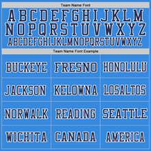 Load image into Gallery viewer, Custom Powder Blue Navy-White Mesh Authentic Throwback Football Jersey