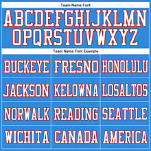 Load image into Gallery viewer, Custom Powder Blue White-Red Mesh Authentic Football Jersey