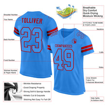 Load image into Gallery viewer, Custom Powder Blue Powder Blue-Red Mesh Authentic Football Jersey