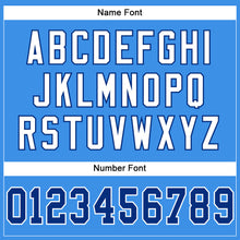 Load image into Gallery viewer, Custom Powder Blue Royal-White Mesh Authentic Football Jersey