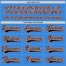 Load image into Gallery viewer, Custom Powder Blue Black-Orange Hockey Jersey