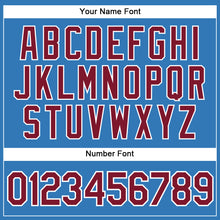 Load image into Gallery viewer, Custom Powder Blue Crimson-White Authentic Sleeveless Baseball Jersey