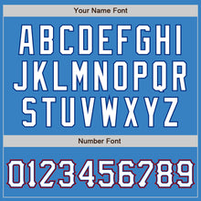 Load image into Gallery viewer, Custom Powder Blue White-Red Authentic Baseball Jersey