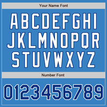Load image into Gallery viewer, Custom Powder Blue Royal-White Authentic Baseball Jersey