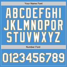 Load image into Gallery viewer, Custom Powder Blue White Pinstripe White-Old Gold Authentic Baseball Jersey