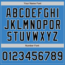 Load image into Gallery viewer, Custom Powder Blue Black-White Authentic Baseball Jersey