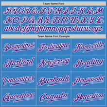 Load image into Gallery viewer, Custom Powder Blue Purple-White Authentic Baseball Jersey