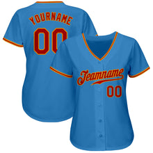 Load image into Gallery viewer, Custom Powder Blue Red-Gold Authentic Baseball Jersey