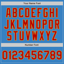 Load image into Gallery viewer, Custom Powder Blue Red-Gold Authentic Baseball Jersey