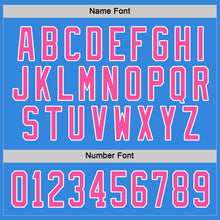 Load image into Gallery viewer, Custom Powder Blue Pink-White Hockey Jersey