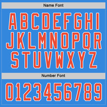 Load image into Gallery viewer, Custom Powder Blue Orange-White Hockey Jersey