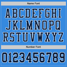 Load image into Gallery viewer, Custom Powder Blue Navy-White Mesh Authentic Football Jersey