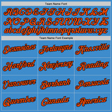 Load image into Gallery viewer, Custom Powder Blue Orange-Black Performance T-Shirt