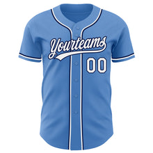Load image into Gallery viewer, Custom Powder Blue White-Navy Authentic Baseball Jersey